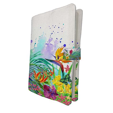 PKQWTM Tropical Leaves Flowers Butterfly Summer Floral Book Cover Book