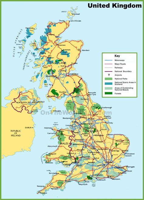 Printable Map Of England With Cities