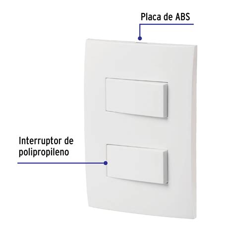 Placa Armada Interruptor Sencillo Y Escalera Oslo Blanco Placas 46495