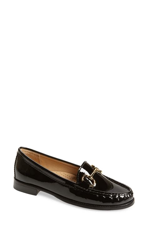 Carvela Kurt Geiger Leather Click Loafer In Black Patent Leather Black