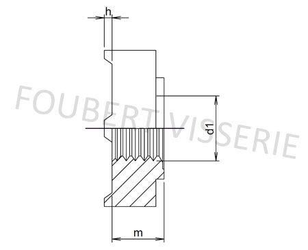 Ecrou à souder carré DIN 928 foubert visserie