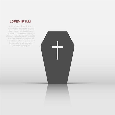 Premium Vector Vector Halloween Grave Icon In Flat Style Gravestone