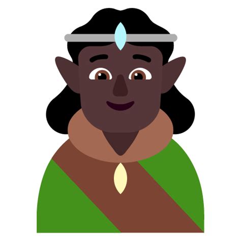 🧝🏿 Elf: Dark Skin Tone Emoji Meaning - From Girl & Guy - Emojisprout