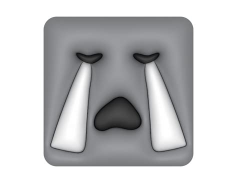 A Gray Square With A Black Nose And Two White Eyes 33299422 Png