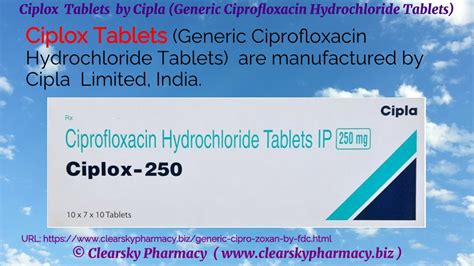 Ppt Ciplox Tablets By Cipla Generic Ciprofloxacin Hydrochloride