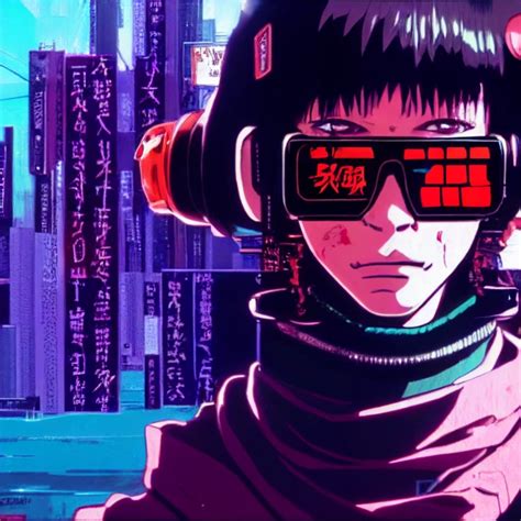 Cyberpunk Gunslinger In Anime Style Of Katsuhiro Midjourney