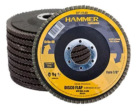 Juego De Discos De Lija Flap Disc 4 1 2 10 Unidades Grano 40 Metal