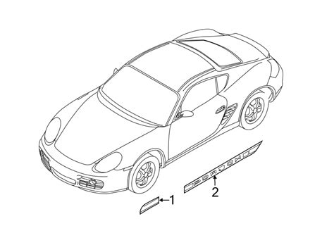 porsche cayman door decal door black  porsche