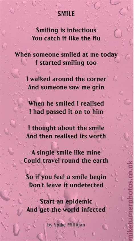 Smile A Poem By Spike Milligan Artofit