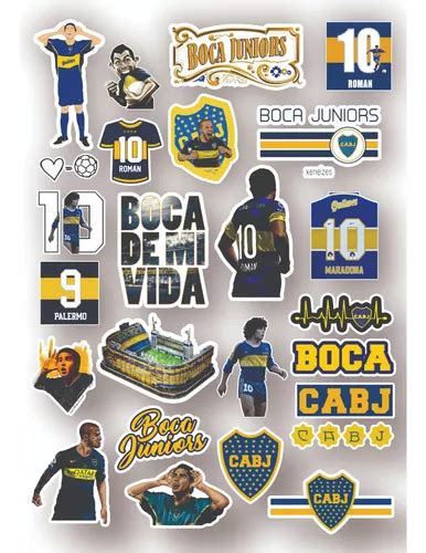 Boca Juniors Pack Stickers Kit Imprimible Vinilos Pdf Mercadolibre