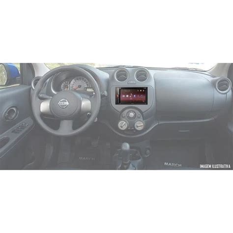 Moldura De Painel Para Cd Dvd Din Nissan March Versa Em