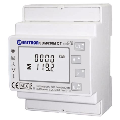 Three Phase Energy Meter Sdm Mct A Modbus Mid Certified