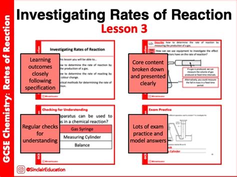 Aqa Gcse Chemistry Rates Of Reaction Revision Lessons Teaching Resources