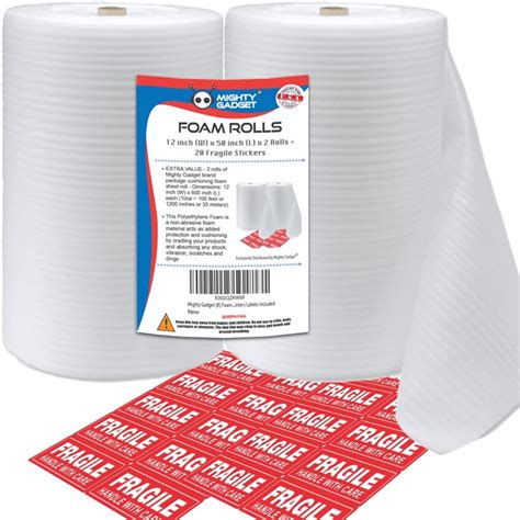 Amazon Mighty Gadget R Foam Wrap Rolls 12 Wide X 50 Feet X 2