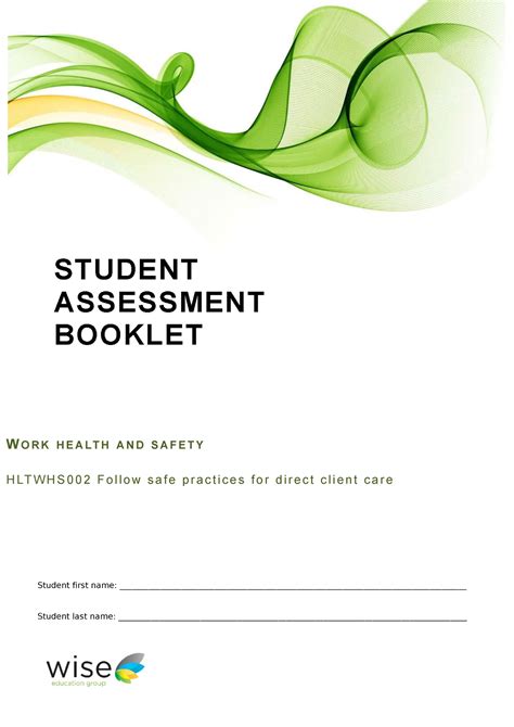 Community Services Assessment Hltwhs 002 Follow Safe Work Practices For