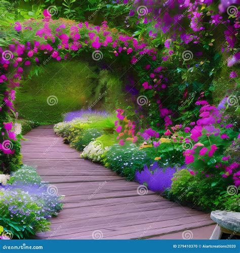 Enchanted Secret Garden A Magical And Enchanting Background