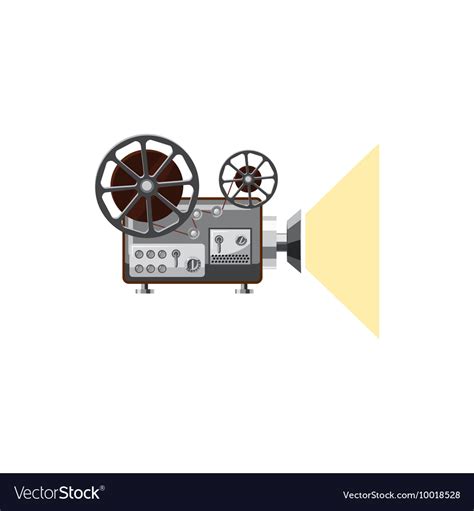 Retro movie projector icon cartoon style Vector Image