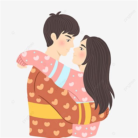 Cute Cartoon Couple Hugging ~ Animated Couple Profile Pictures