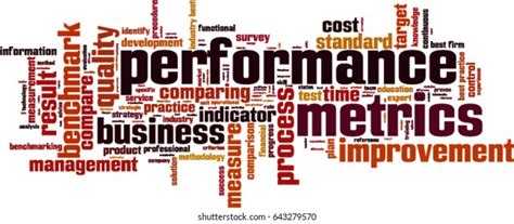 Performance Metrics Word Cloud Concept Vector Stock Vector Royalty