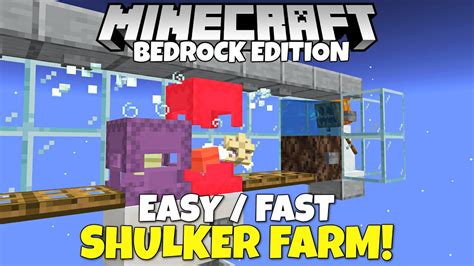 Minecraft Bedrock Easy Shulker Farm Tutorial Mcpe Xbox Pc Switch