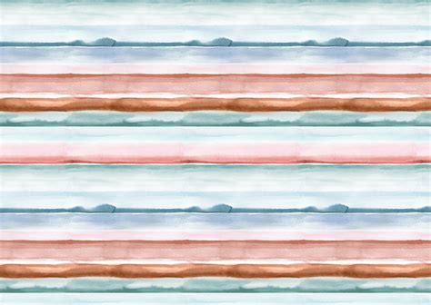 Relaxing Watercolor Stripes Wallpaper Happywall