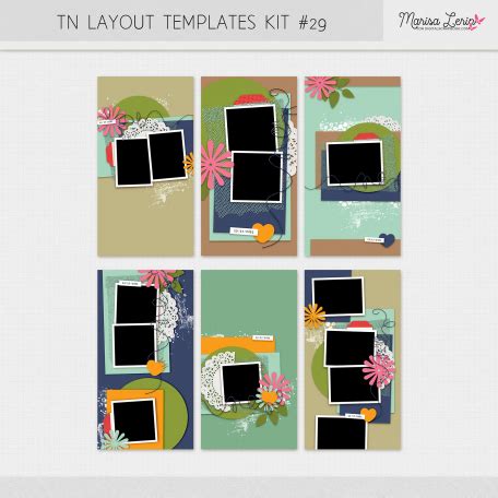 Travelers Notebook Layout Templates Kit By Marisa Lerin Graphics