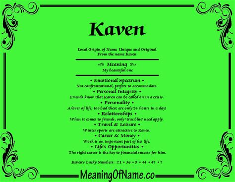 Kaven - Meaning of Name