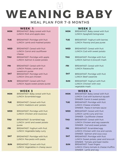 Weaning Baby Meal Plan And Routine At Months Baby Meal Plan Baby