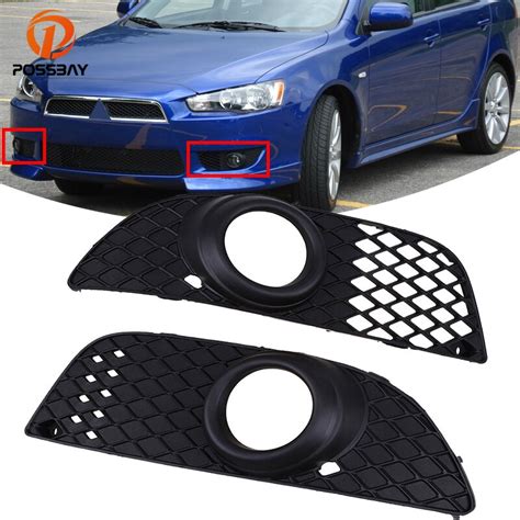 1 Pair Car Fog Light Cover Front Bumper Lower Grills Hood Mesh Fit For