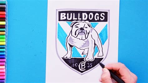 How to draw Canterbury-Bankstown Bulldogs Logo (National Rugby League ...