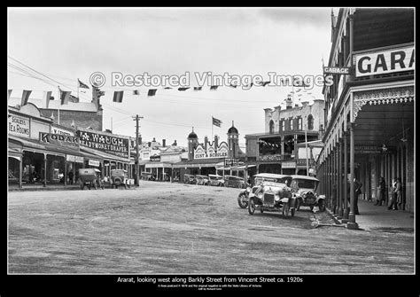 Ararat Looking West Along Barkly Street From Vincent Street Ca 1920s