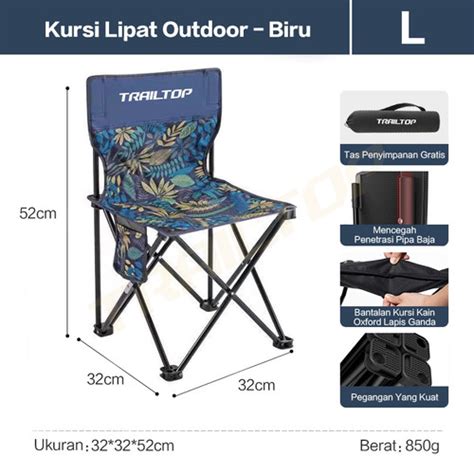 Jual [READY] TrailTop Kursi Lipat Outdoor Kain Oxford Kursi Camping Bulat Moon Kursi Pantai ...