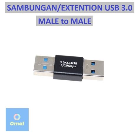 Jual Adapter Coupler Connector Usb Type A Male To Male Sambungan