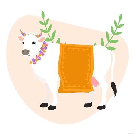 Pongal Cow Vector in Illustrator, SVG, JPG, EPS, PNG - Download ...