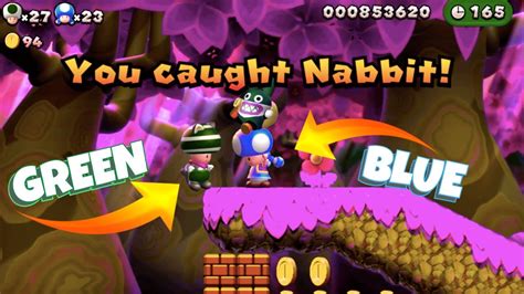 Green Toad And Blue Toadette Catch Nabbit In Super Mario Bros U Deluxe 🏆