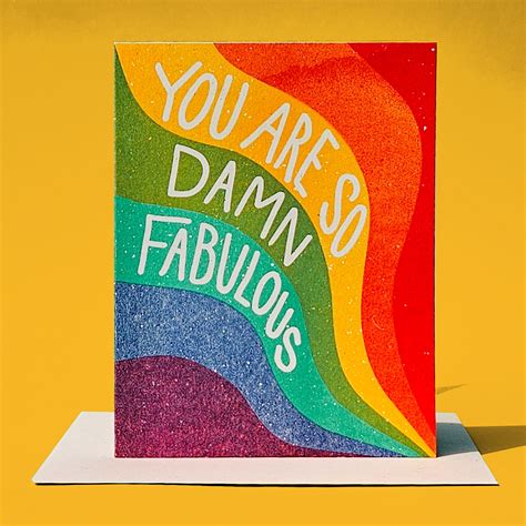 So Damn Fabulous Rainbow Risograph Greeting Card Bromstad Printing Co