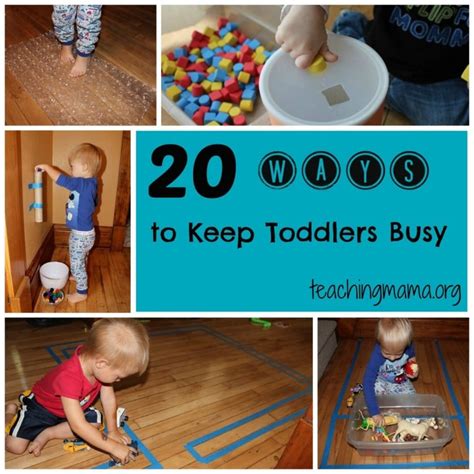 20 Ways to Keep Toddlers Busy