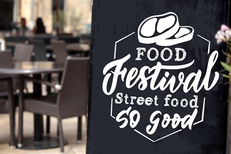 Street Food Festival Set Of Logos By Letteringlogo Thehungryjpeg