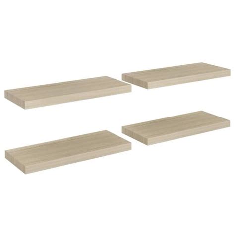 Estante Flotante De Pared Uds Mdf Roble X X Cm Vidaxl Con