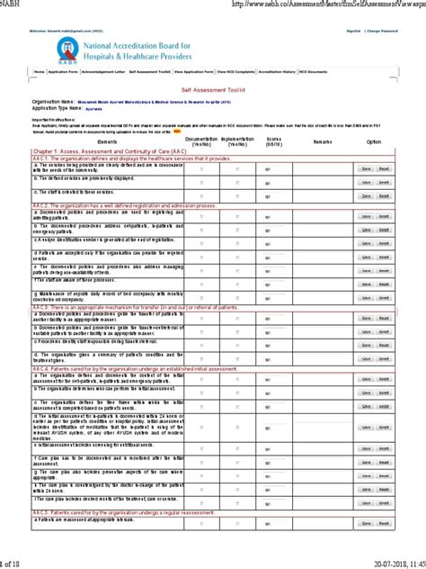 Nabh Ayurved Checklist Pdf Surgery Patient