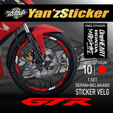 Jual Aksesoris Stiker Cutting Sticker List Velg Motor Honda SUPRA GTR