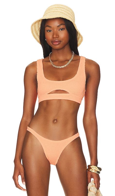 Bond Eye Sasha Bikini Top In Neon Orange Eco REVOLVE