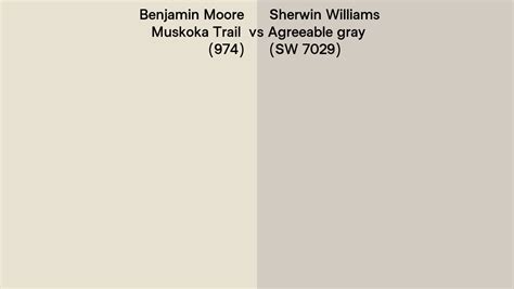 Benjamin Moore Muskoka Trail Vs Sherwin Williams Agreeable Gray