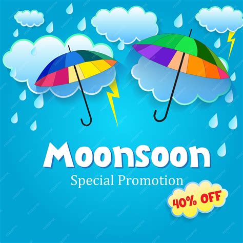 Premium Vector | Monsoon Sales Special Promotion Flyer