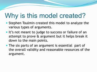 Toulmin Model extra credit | PPT | Free Download