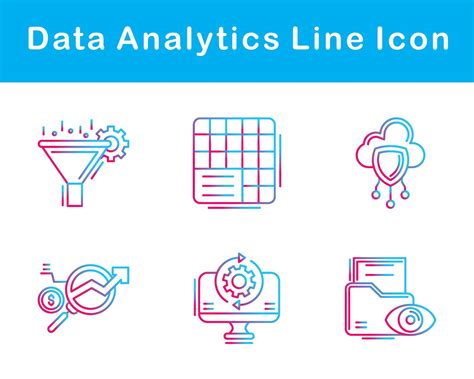 Data Analytics Vector Icon Set 20652847 Vector Art at Vecteezy