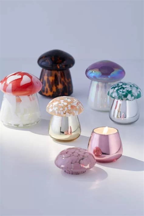 Mushroom Glass Scented Candle Urban Outfitters