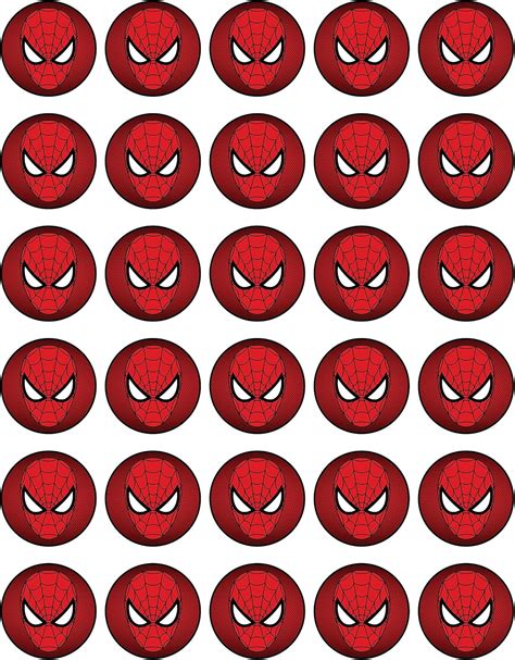 Spiderman Face Edible Cupcake Toppers Set Of 30 In Kosovo At 49