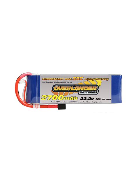 Overlander 2700MAH 22 2V 6S 35C SUPERSPORT PRO LIPO BATTERY TJD Models