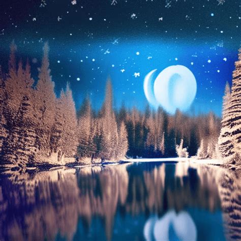 Silent Night Background River · Creative Fabrica